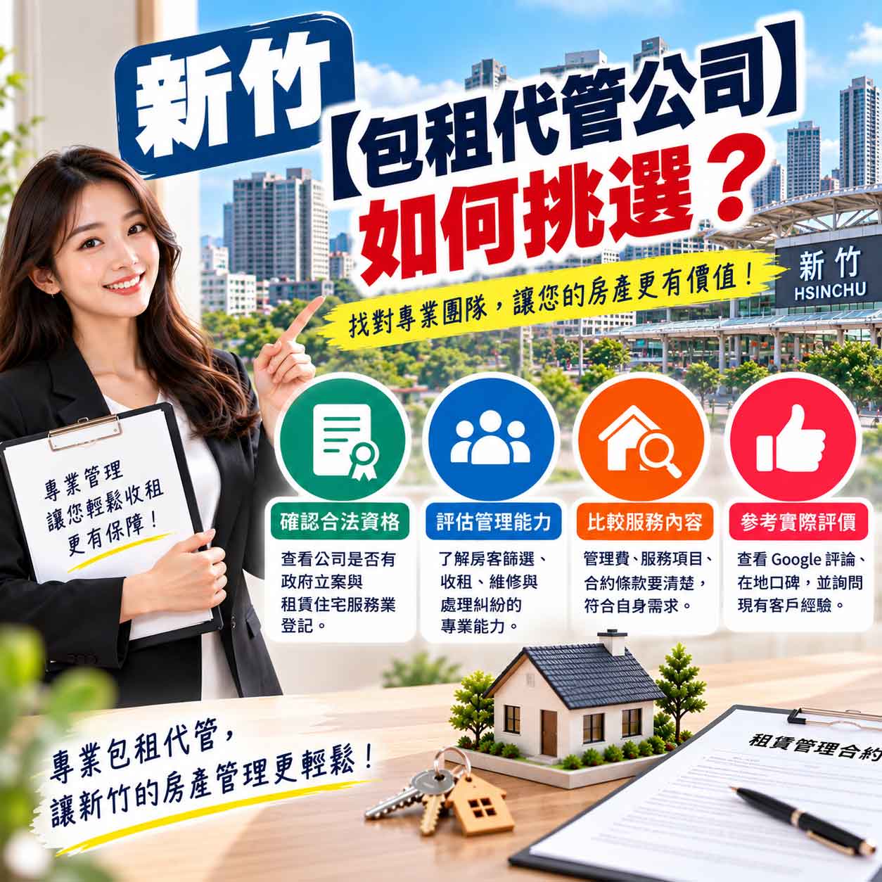 Read more about the article 新竹【包租代管公司】如何挑選？