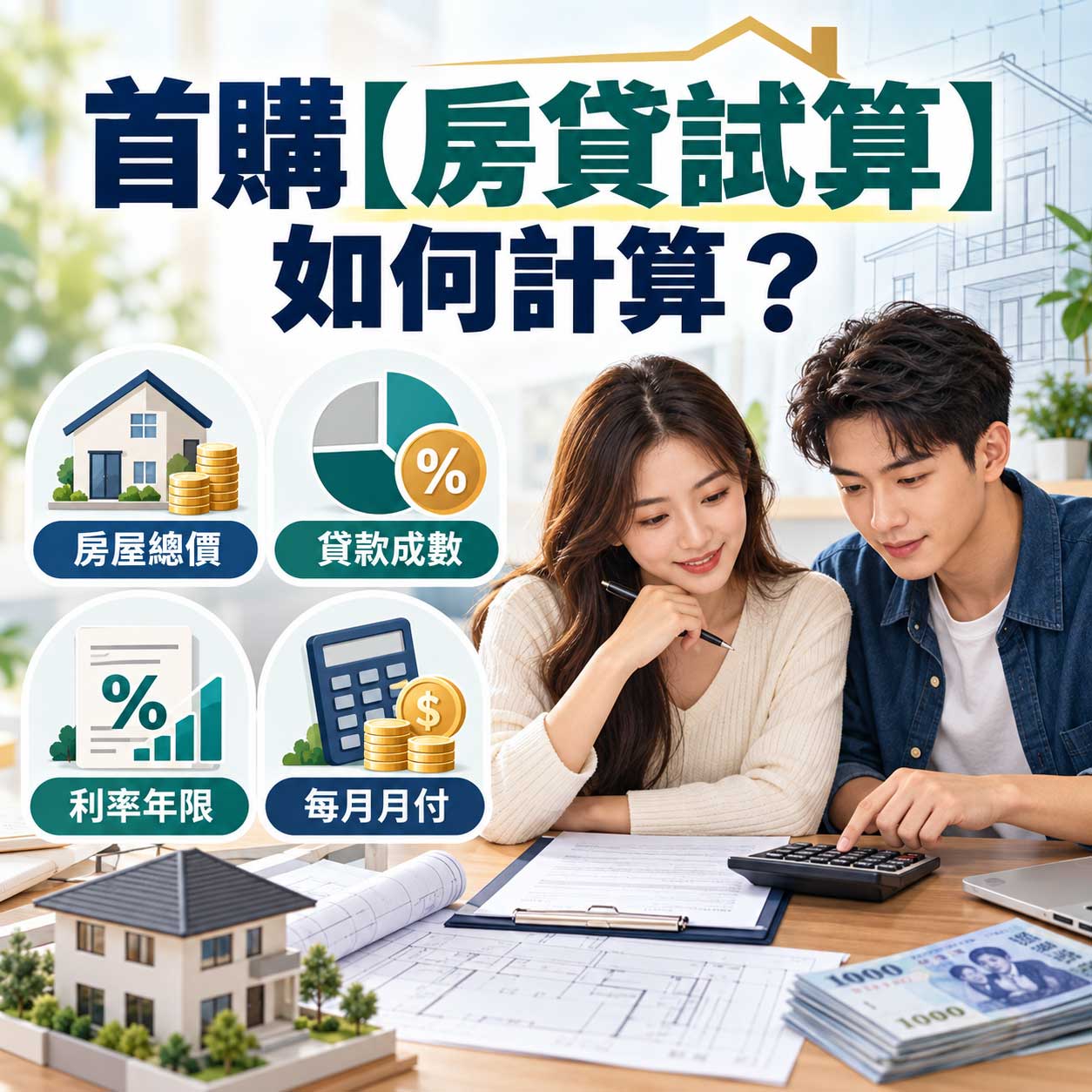 Read more about the article 首購【房貸試算】如何計算？需哪些條件？