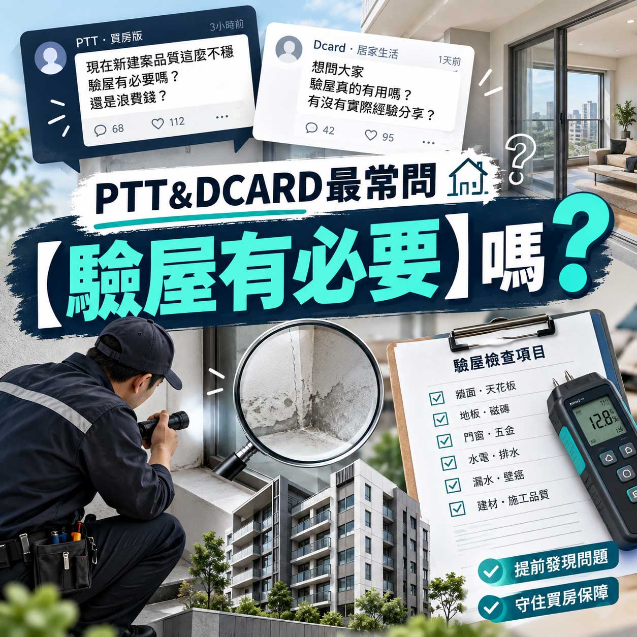 Read more about the article PTT&DCARD最常問【驗屋有必要】嗎？